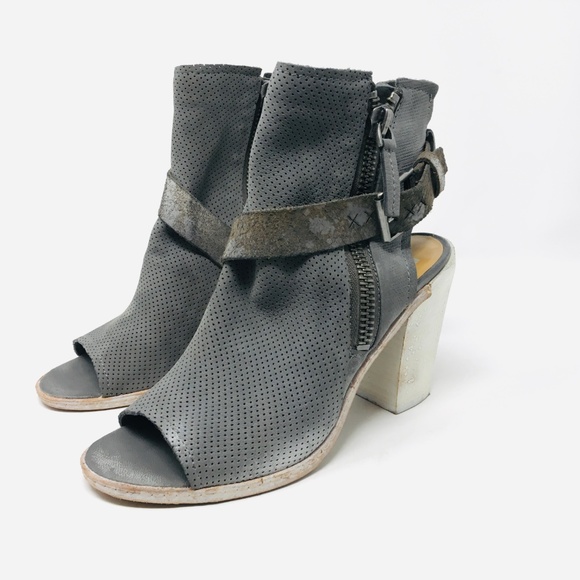 Dolce Vita Heel Sandal Boot Suede Zip 9.5 EUC - Picture 2 of 8